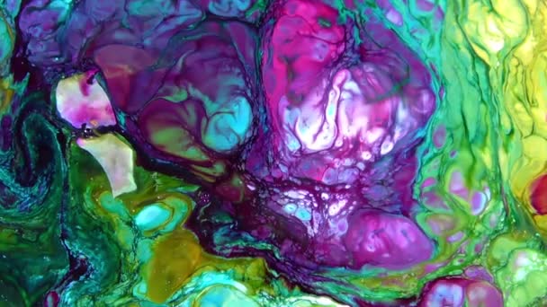 Mycket Trevligt Abstrakt Illusion Skapade Kosmos Färger Spridning Bakgrund Textur — Stockvideo