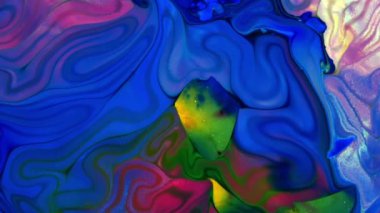 Soyut Renkli Sıvı Boya Arkaplanının Yakın Çekimi. 