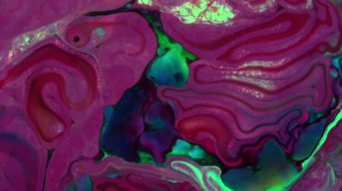 Soyut Renkli Sıvı Boya Arkaplanının Yakın Çekimi. 