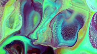 Soyut Renkli Sıvı Boya Arkaplanının Yakın Çekimi. 