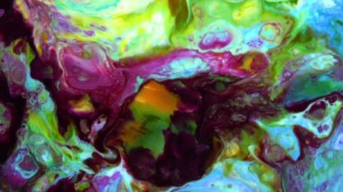 Soyut Renkli Sıvı Boya Arkaplanının Yakın Çekimi. 