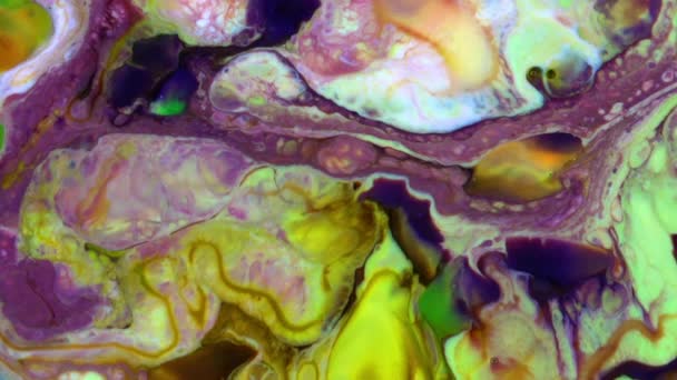 Peinture Sacrée Inversée Colorée Abstraite Texture Explosive — Video