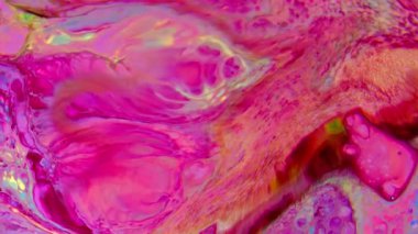 Su Görüntülerinde Yayılan Soyut Renkli Boya Sanatı.