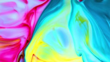 Fırıl fırıl dönen boyalar renkli kıvrımlı katmanlar oluşturuyor. Bu klip, reklamlar, sunumlar, raporlar, müzik videoları, web siteleri, mobil uygulamalar ve daha fazlası gibi projeler için arka plan olarak kullanılabilir..