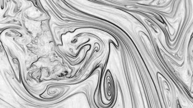 Soyut Şekil Değiştirme Siyah ve Beyaz Boyalar Akış Şekilleri Arkaplan Görüntüleri.