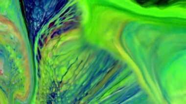 Fırıl fırıl dönen boyalar renkli kıvrımlı katmanlar oluşturuyor. Bu klip, reklamlar, sunumlar, raporlar, müzik videoları, web siteleri, mobil uygulamalar ve daha fazlası gibi projeler için arka plan olarak kullanılabilir..