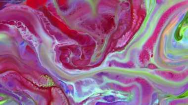 Fırıl fırıl dönen boyalar renkli kıvrımlı katmanlar oluşturuyor. Bu klip, reklamlar, sunumlar, raporlar, müzik videoları, web siteleri, mobil uygulamalar ve daha fazlası gibi projeler için arka plan olarak kullanılabilir..