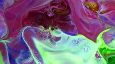 Fırıl fırıl dönen boyalar renkli kıvrımlı katmanlar oluşturuyor. Bu klip, reklamlar, sunumlar, raporlar, müzik videoları, web siteleri, mobil uygulamalar ve daha fazlası gibi projeler için arka plan olarak kullanılabilir..