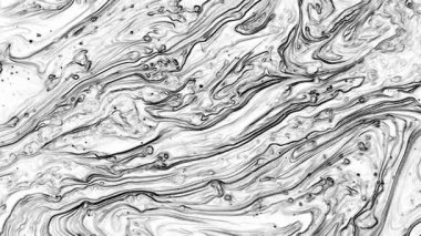 Beyaz ve Siyah Renk Boyasının Soyut Arkaplanı Genişlet ve Girdap Doku Görüntüsü.