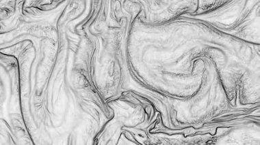 Beyaz ve Siyah Renk Boyasının Soyut Arkaplanı Genişlet ve Girdap Doku Görüntüsü.