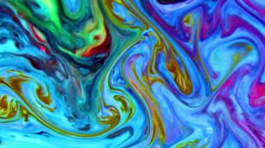 Karışık Renkli El Boyası Arkaplan Yayılır ve Girdap Dokuma Görüntüsü.