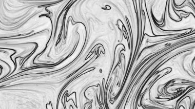 Soyut Beyaz ve Siyah Boyalı Psikedelik Hareketi Arkaplan Görüntülerini Yayıyor.