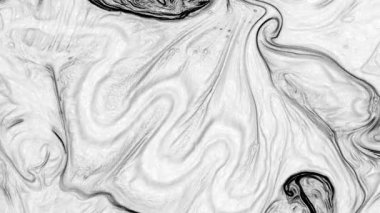 Soyut Siyah-Beyaz Resmin Sıvı Renkleri Sıvı Doku Görüntüsü.