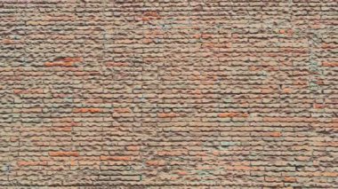 Antik Tarih Binası 'nın Tuğla ve Taş Duvarları Doku Görüntüsü.