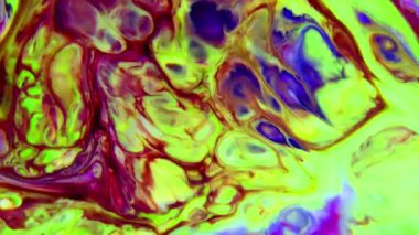 Sıvı Renkli Boya Karıştırma Arkaplan Yayılma ve Girdap Görüntüsü.