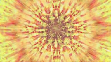 Parlak, titreşen çekirdek, hareket halindeki ısı, ışık ve soyut enerjiyi gösteren hafif bir bulanıklıkla dışarıya doğru yayılır..