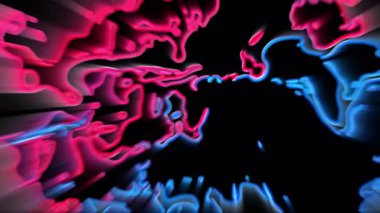 Küresel dijital ağ ve teknoloji bağlantısını temsil eden karanlık arkaplandan parlayan neon dünya haritası çizgileri.