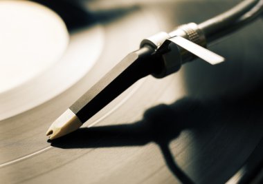 Perspektif Görünümü dönen eski moda pikap