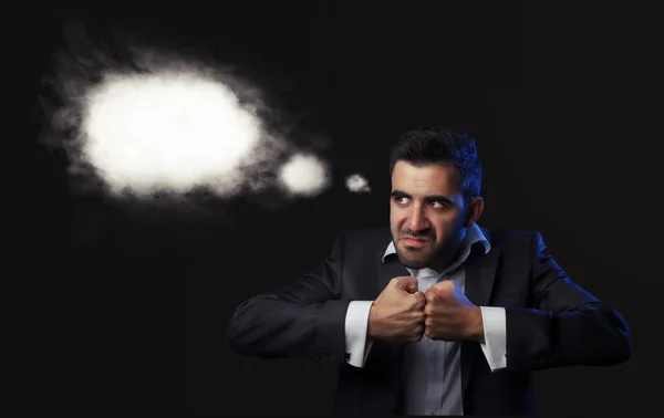 Business man in suit being angry — Stock Photo, Image