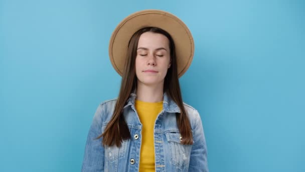 Tired Young Millennial Female Did Get Enough Sleep Last Night — Stock Video