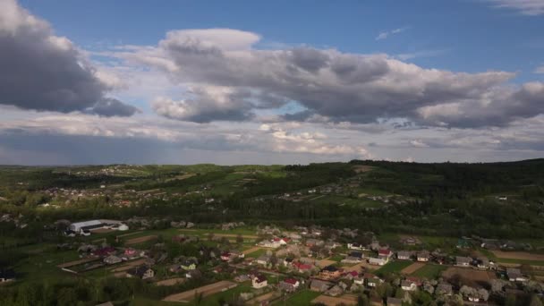 Images Aériennes Drones Campagne Route Entre Les Champs Forêt Par — Video