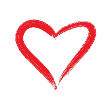 Beyaz arkaplanda kırmızı kalp