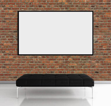 Büyük lüks, modern, parlak iç mekanlar. Oturma odası tasviri. 3D görüntüleme.