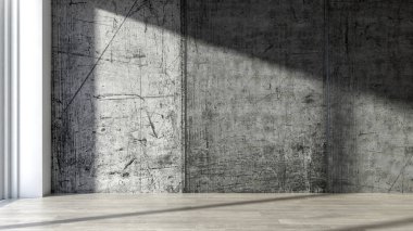 Büyük lüks, modern, parlak iç mekanlar. Oturma odası tasviri. 3D görüntüleme.