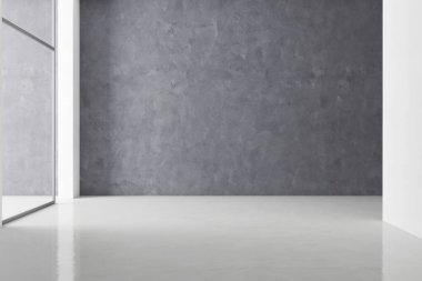 Büyük lüks, modern, parlak iç mekanlar. Oturma odası tasviri. 3D görüntüleme.