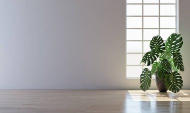 Büyük lüks, modern, parlak iç mekanlar. Oturma odası tasviri. 3D görüntüleme.