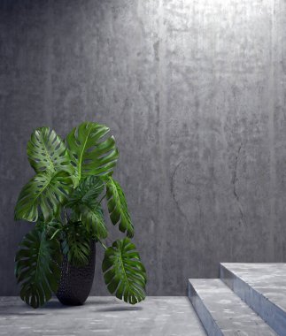 3D tasviri, büyük lüks, modern, parlak iç mekânlar sunuyor. Oturma odasındaki model bilgisayarlar dijital olarak oluşturuluyor.