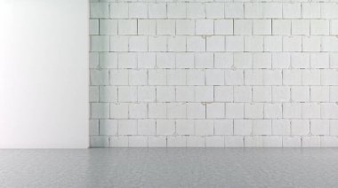 3D tasviri, büyük lüks, modern, parlak iç mekânlar sunuyor. Oturma odasındaki model bilgisayarlar dijital olarak oluşturuluyor.