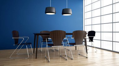 3D tasviri, büyük lüks, modern, parlak iç mekânlar sunuyor. Oturma odasındaki model bilgisayarlar dijital olarak oluşturuluyor.