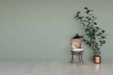 3D tasviri, büyük lüks, modern, parlak iç mekânlar sunuyor. Oturma odasındaki model bilgisayarlar dijital olarak oluşturuluyor.