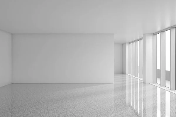 Ilustración Renderizado Grandes Interiores Luminosos Modernos Lujo Sala Estar Maqueta — Foto de Stock