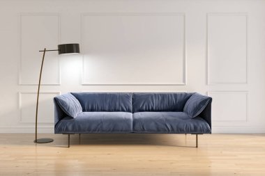 3D tasviri, büyük lüks, modern, parlak iç mekânlar sunuyor. Oturma odasındaki model bilgisayarlar dijital olarak oluşturuluyor.