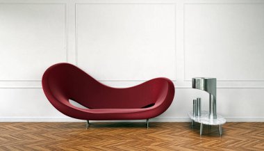 3D tasviri, büyük lüks, modern, parlak iç mekânlar sunuyor. Oturma odasındaki model bilgisayarlar dijital olarak oluşturuluyor.