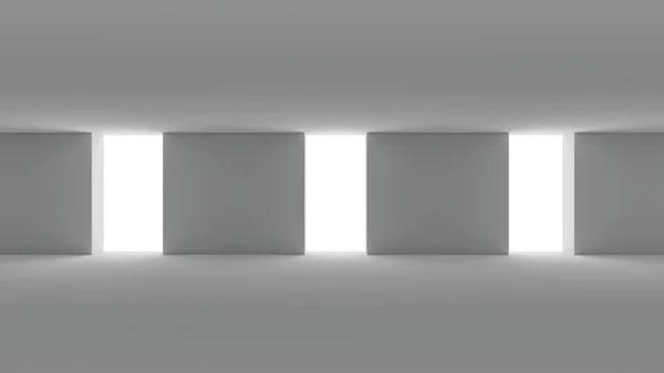 Illustratie Rendering Grote Luxe Moderne Lichte Interieurs Woonkamer Mockup Computer — Stockfoto