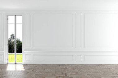 3D tasviri, büyük lüks, modern, parlak iç mekânlar sunuyor. Oturma odasındaki model bilgisayarlar dijital olarak oluşturuluyor.