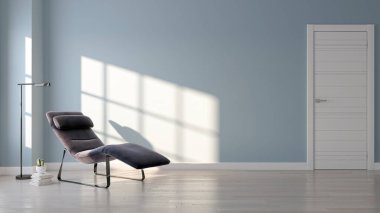 3D tasviri, büyük lüks, modern, parlak iç mekânlar sunuyor. Oturma odasındaki model bilgisayarlar dijital olarak oluşturuluyor.