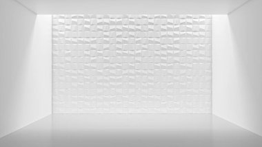 3D tasviri, büyük lüks, modern, parlak iç mekânlar sunuyor. Oturma odasındaki model bilgisayarlar dijital olarak oluşturuluyor.