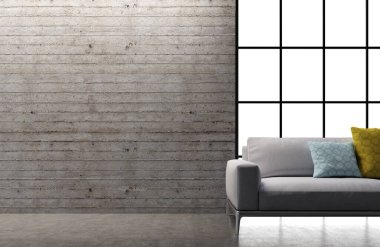 3D tasviri, büyük lüks, modern, parlak iç mekânlar sunuyor. Oturma odasındaki model bilgisayarlar dijital olarak oluşturuluyor.