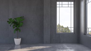 3D tasviri, büyük lüks, modern, parlak iç mekânlar sunuyor. Oturma odasındaki model bilgisayarlar dijital olarak oluşturuluyor.