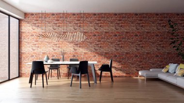 3D tasviri, büyük lüks, modern, parlak iç mekânlar sunuyor. Oturma odasındaki model bilgisayarlar dijital olarak oluşturuluyor.