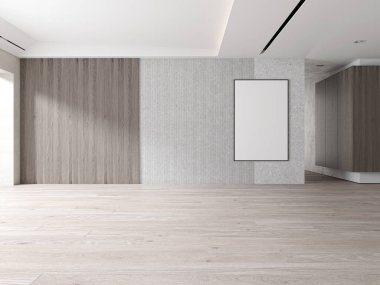 3D tasviri, büyük lüks, modern, parlak iç mekânlar sunuyor. Oturma odasındaki model bilgisayarlar dijital olarak oluşturuluyor.