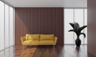 3D tasviri, büyük lüks, modern, parlak iç mekânlar sunuyor. Oturma odasındaki model bilgisayarlar dijital olarak oluşturuluyor.