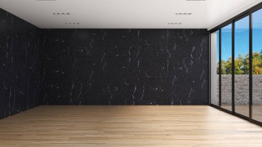 3D tasviri, büyük lüks, modern, parlak iç mekânlar sunuyor. Oturma odasındaki model bilgisayarlar dijital olarak oluşturuluyor.