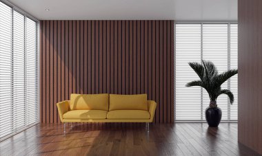 3D tasviri, büyük lüks, modern, parlak iç mekânlar sunuyor. Oturma odasındaki model bilgisayarlar dijital olarak oluşturuluyor.