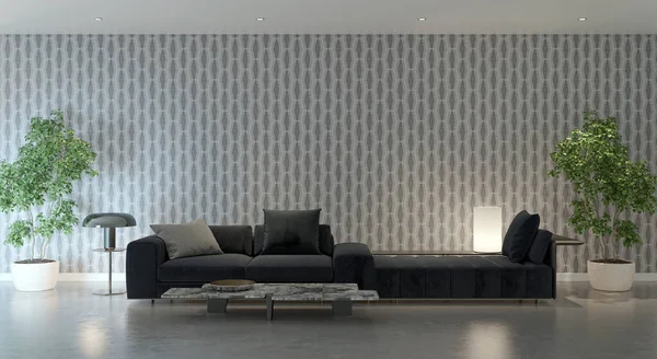 3D tasviri, büyük lüks, modern, parlak iç mekânlar sunuyor. Oturma odasındaki model bilgisayar dijital olarak üretiliyor.