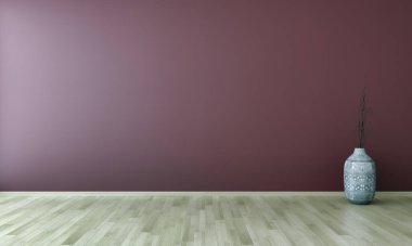 Modern parlak yatak odası iç 3d render illüstrasyon